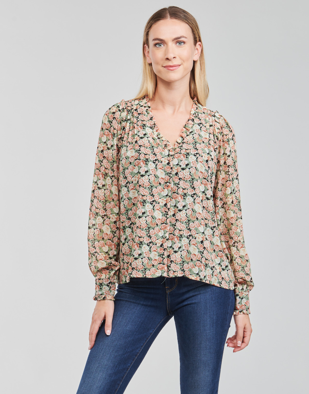 textil Mujer Tops / Blusas Betty London PEPPER Negro / Multicolor