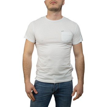 textil Hombre Tops y Camisetas Sun68 T19104 Blanco