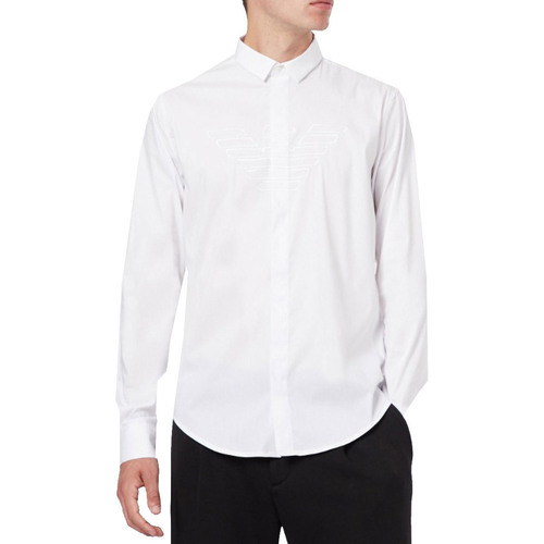 textil Hombre Camisas manga larga Emporio Armani 6G1C651NQPZ Blanco
