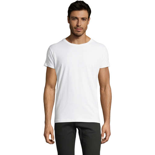 textil Hombre Camisetas manga corta Sols Camiseta IMPERIAL FIT color Blanco Blanco