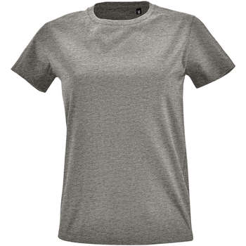 textil Mujer Camisetas manga corta Sols Camiseta IMPERIAL FIT color Gris mezcla Gris