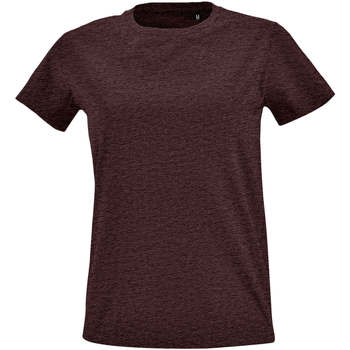 textil Mujer Camisetas manga corta Sols Camiseta IMPERIAL FIT color Oxblood Otros
