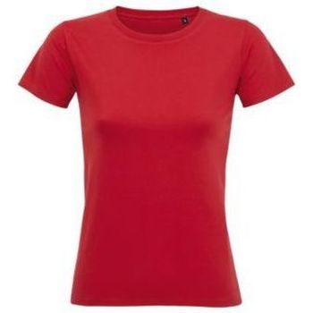 textil Mujer Camisetas manga corta Sols Camiseta IMPERIAL FIT color Rojo Rojo