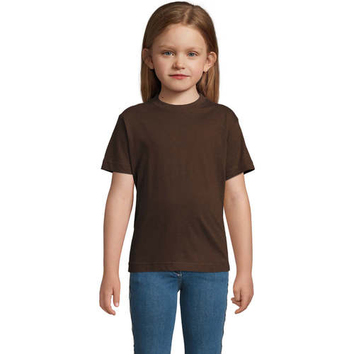 textil Niños Camisetas manga corta Sols Camista infantil color chocolate Marrón