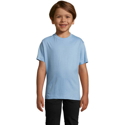 textil Niños Camisetas manga corta Sols Camista infantil color Azul cielo Azul