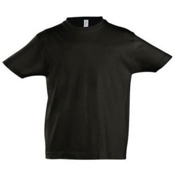 textil Niños Camisetas manga corta Sols Camista infantil color Negro profundo Negro