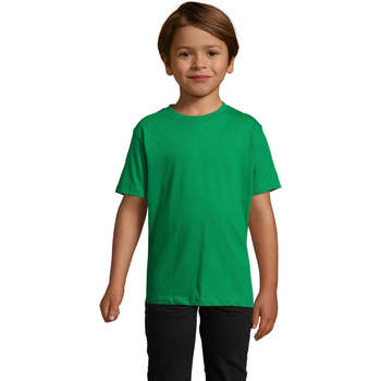 textil Niños Camisetas manga corta Sols Camista infantil color Verde Pradera Verde
