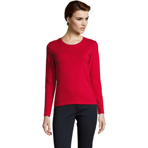 textil Mujer Camisetas manga larga Sols Camiseta imperial Women Rojo