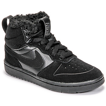 Zapatos Niños Zapatillas altas Nike COURT BOROUGH MID 2 BOOT PS Negro