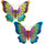 Casa Figuras decorativas Signes Grimalt Adorno Pared Mariposa 2 Unidades Multicolor