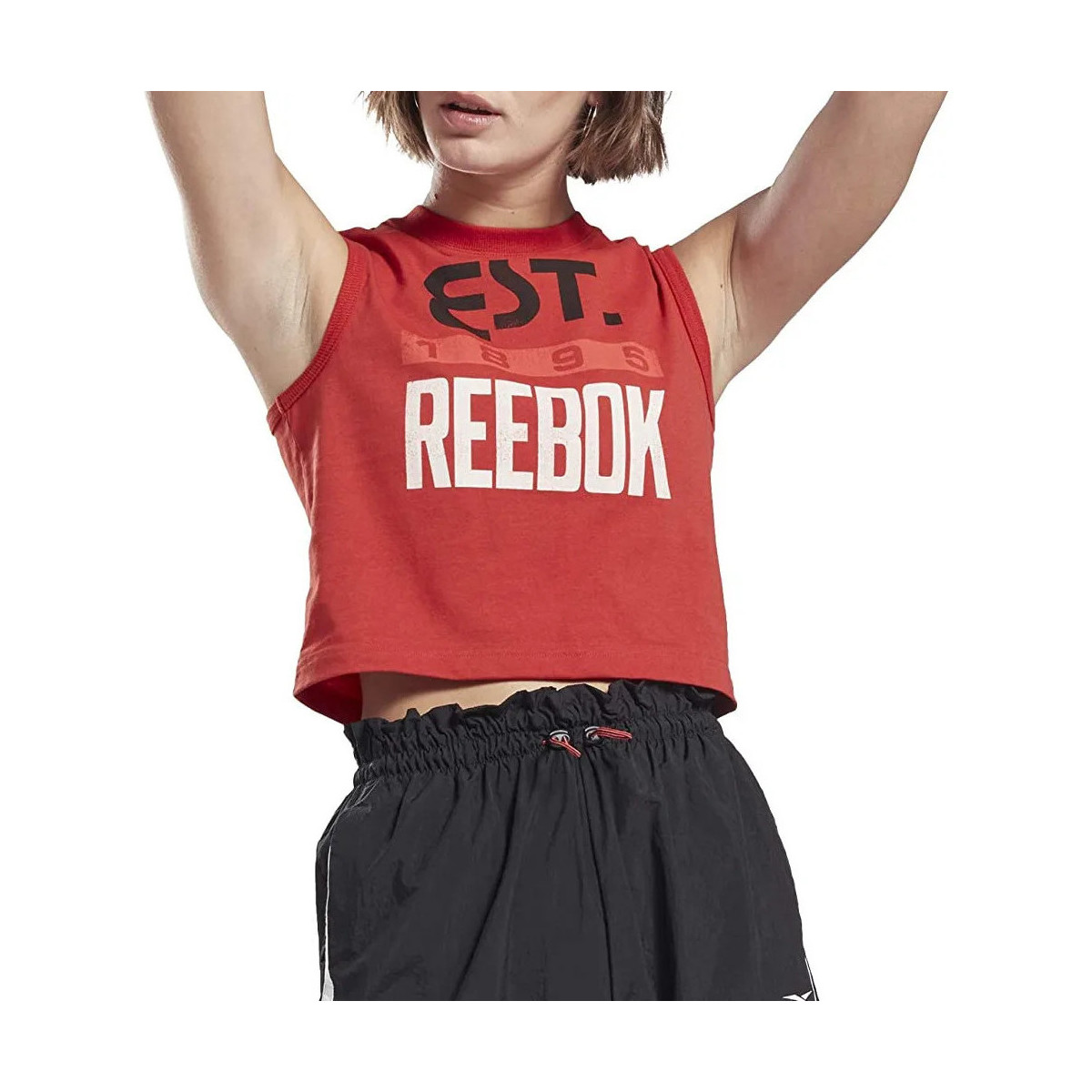 textil Mujer Camisetas sin mangas Reebok Sport  Rojo