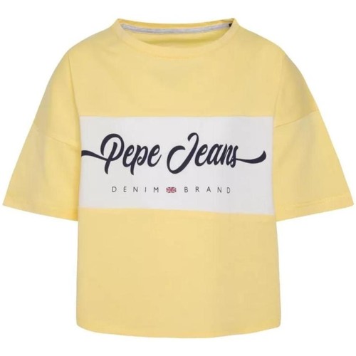 textil Niña Camisetas manga corta Pepe jeans PG502454 Amarillo