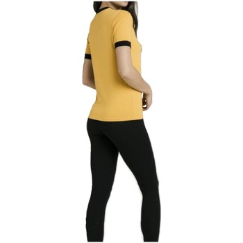 textil Mujer Camisetas manga corta Siksilk SSW-1375 amarillo