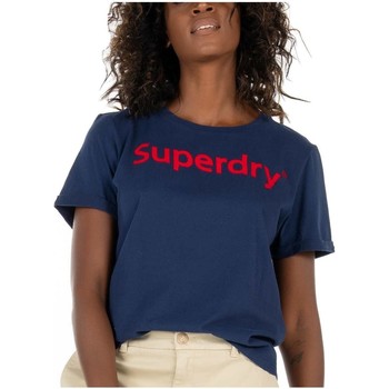 textil Mujer Camisetas manga corta Superdry W1010070A Azul