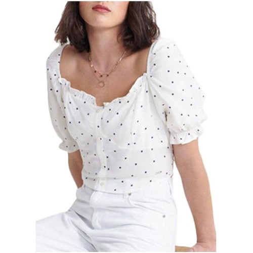textil Mujer Camisetas manga corta Superdry W6010115A Blanco