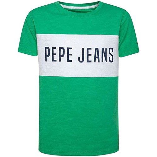 textil Niño Camisetas manga corta Pepe jeans PB503136 Verde
