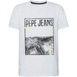 textil Niño Camisetas manga corta Pepe jeans PB503130 Blanco