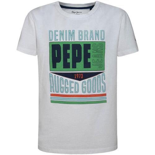 textil Niño Camisetas manga corta Pepe jeans PB503137 Blanco