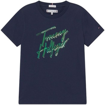 textil Niña Camisetas manga corta Tommy Hilfiger KG0KG05870 C87 Azul