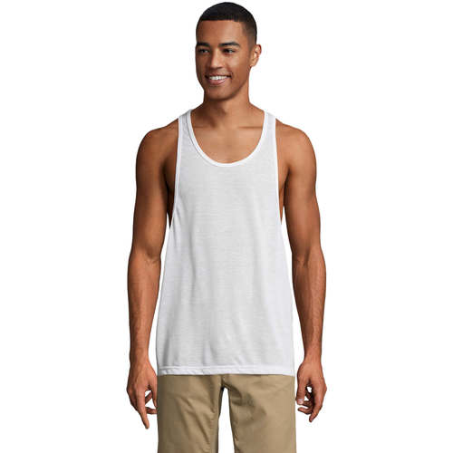 textil Camisetas sin mangas Sols Jamaica camiseta sin mangas Blanco
