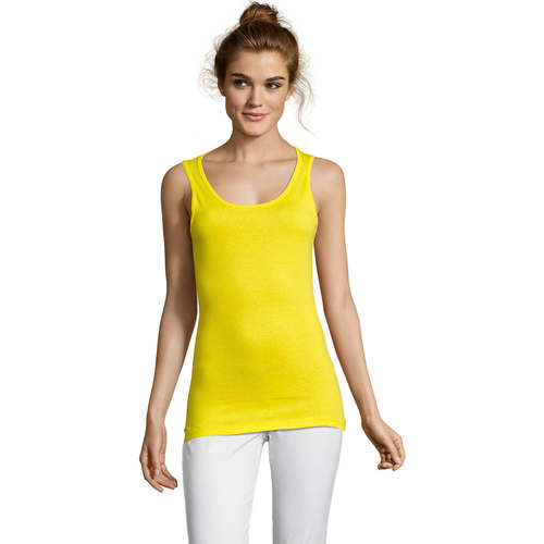 textil Mujer Camisetas sin mangas Sols Jane - CAMISETA MUJER SIN MANGAS Amarillo