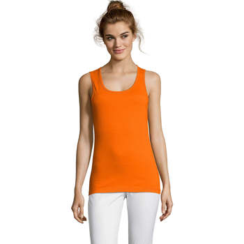 textil Mujer Camisetas sin mangas Sols Jane - CAMISETA MUJER SIN MANGAS Naranja