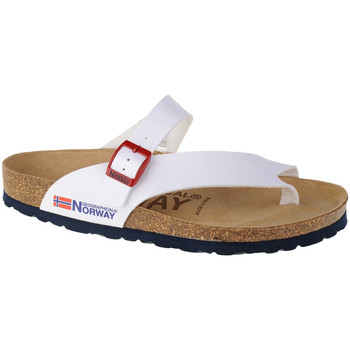 Zapatos Mujer Chanclas Geographical Norway Sandalias Infradito Donna Blanco