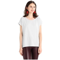 textil Mujer Sudaderas Vila Dreamers T-Shirt - Plain Air Blanco