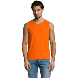 textil Hombre Camisetas sin mangas Sols Justin camiseta sin mangas Naranja