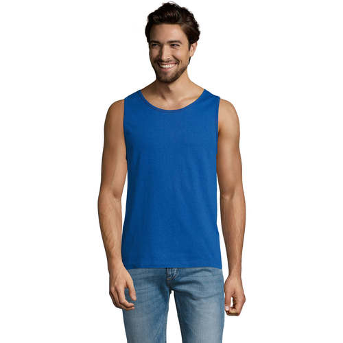 textil Hombre Camisetas sin mangas Sols Justin camiseta sin mangas Azul