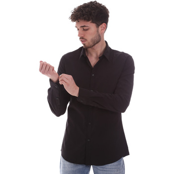 textil Hombre Camisas manga larga Gaudi 111GU45001 Negro