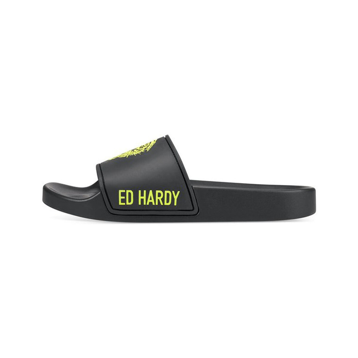Zapatos Mujer Chanclas Ed Hardy Sexy beast sliders black-fluo yellow Negro
