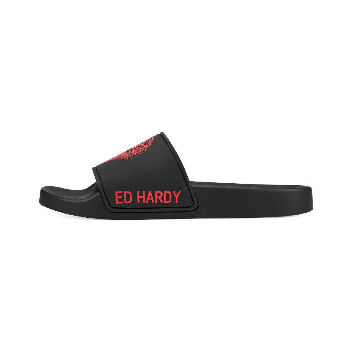 Zapatos Hombre Chanclas Ed Hardy Sexy beast sliders black-red Rojo