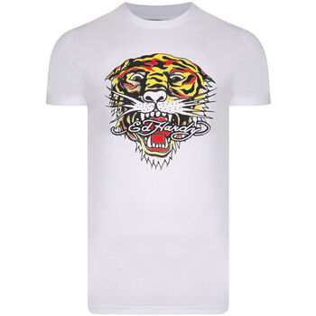 textil Camisetas manga corta Ed Hardy Tiger mouth graphic t-shirt white Blanco