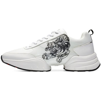 Zapatos Hombre Deportivas Moda Ed Hardy - Caged runner tiger white-black Blanco