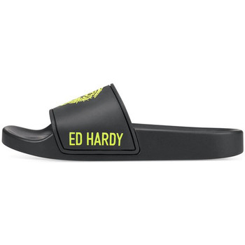 Zapatos Mujer Deportivas Moda Ed Hardy - Sexy beast sliders black-fluo yellow Negro