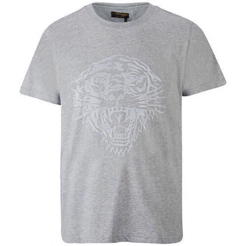 textil Hombre Camisetas manga corta Ed Hardy Tiger glow t-shirt mid-grey Gris