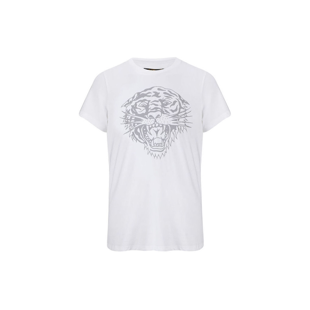 textil Hombre Camisetas manga corta Ed Hardy Tiger-glow t-shirt white Blanco