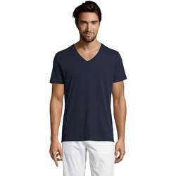 textil Hombre Camisetas manga corta Sols Master camiseta hombre cuello pico Azul