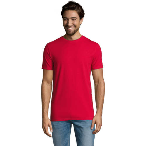 textil Hombre Camisetas manga corta Sols Camiserta de hombre de cuello redondo Rojo