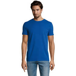 textil Hombre Camisetas manga corta Sols Camiserta de hombre de cuello redondo Azul