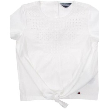 textil Niña Camisetas manga corta Tommy Hilfiger KG0KG03418 Blanco