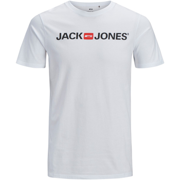 textil Hombre Camisetas manga corta Jack & Jones 12137126 JJECORP LOGO TEE SS CREW NECK NOOS WHITE/SLIM FIT Blanco