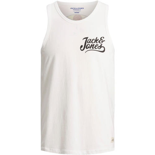 textil Niño Camisetas sin mangas Jack & Jones 12192999 JORSUMMERSKULL TANK TOP JR CLOUD DANCER Blanco