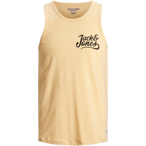 textil Niño Camisetas sin mangas Jack & Jones 12192999 JORSUMMERSKULL TANK TOP JR SAHARA SUN Amarillo