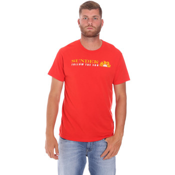 textil Hombre Camisetas manga corta Sundek M049TEJ7800 Rojo