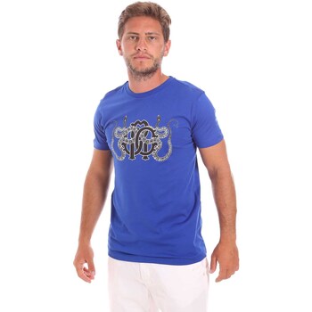 textil Hombre Tops y Camisetas Roberto Cavalli HST66B Azul