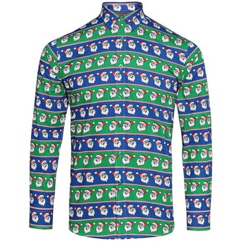 textil Hombre Camisas manga larga Christmas Shop CS001 Azul