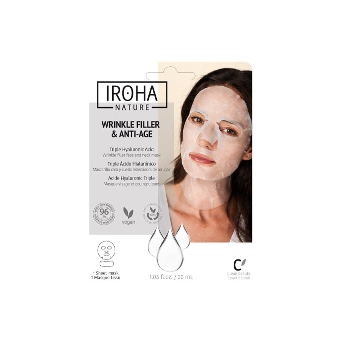 Belleza Antiedad & antiarrugas Iroha Nature Wrinkle Filler & Anti-age Wrinkle Filler Face & Neck Mask 