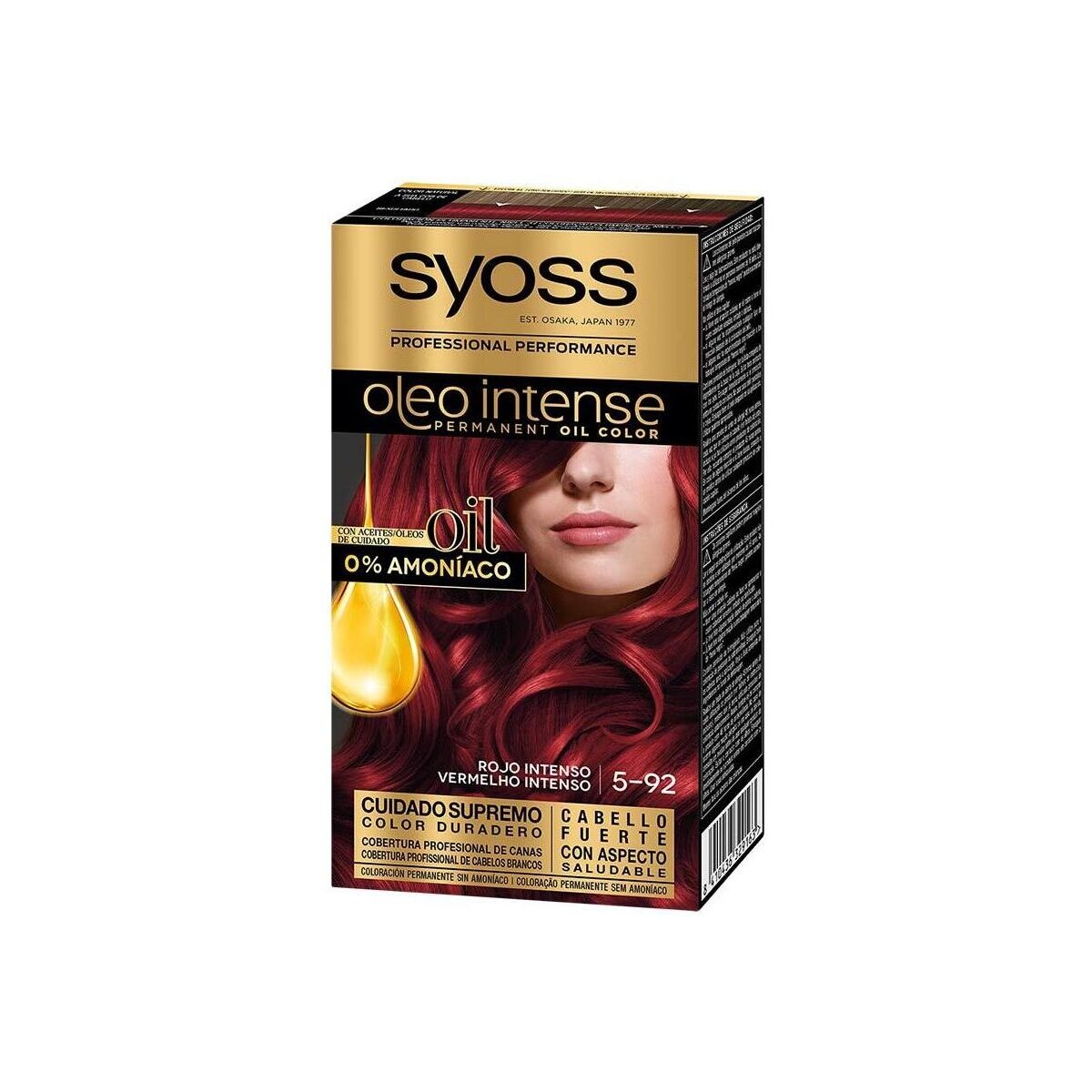 Belleza Mujer Coloración Syoss Oleo Intense Tinte Sin Amoniaco 5.92-rojo Intenso 